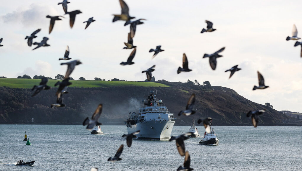 HMS ALBION HOMECOMING HMNB DEVONPORT