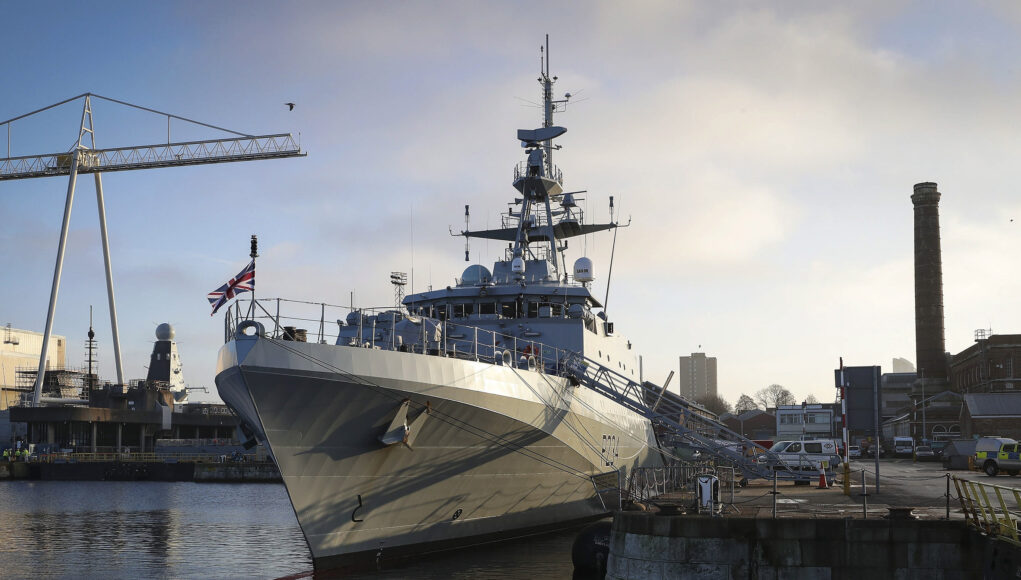 HMS SPEY OPV ENTERS SERVICE CEREMONIAL
