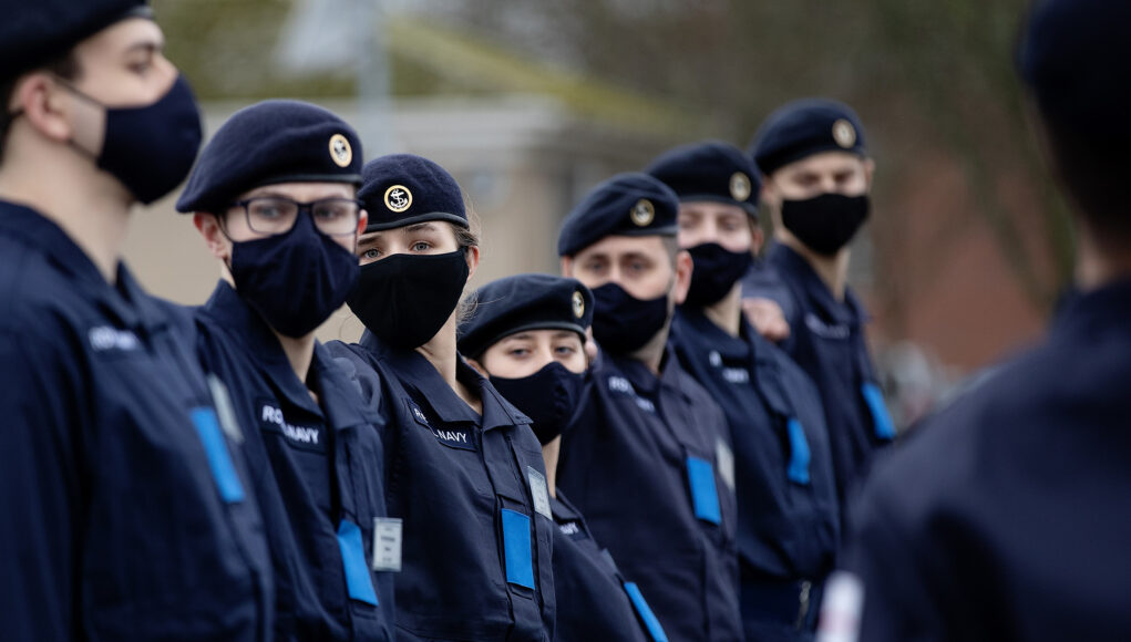 HMS COLLINGWOOD TRAINS PHASE 1 RECRUITS