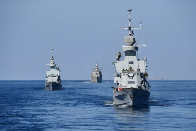NATO warships train with Israeli forces