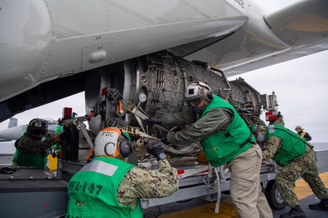 US Navy conducts first at-sea F-35 engine replenishment