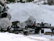 British troops train in deep snow and freezing conditions