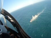 British destroyer comes under “attack”