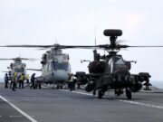 Apache helicopters land on HMS Queen Elizabeth