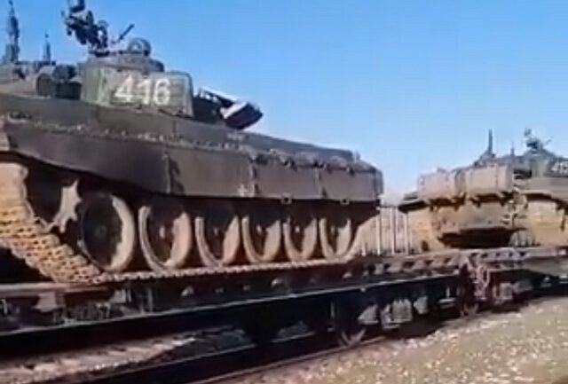 Russian forces begin massing on border with Ukraine