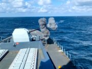 British Destroyer opens fire off UK coast