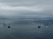 HMS Queen Elizabeth, HMS Albion meet up with USS Iwo Jima