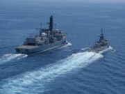 British frigate exercises with Greek fast attack missile craft