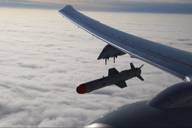 P-8 conducts types first Harpoon firing in European theatre