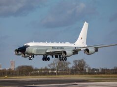 British RC-135 surveillance aircraft on patrol over Baltic