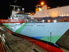 HMS Severn gets new paint job