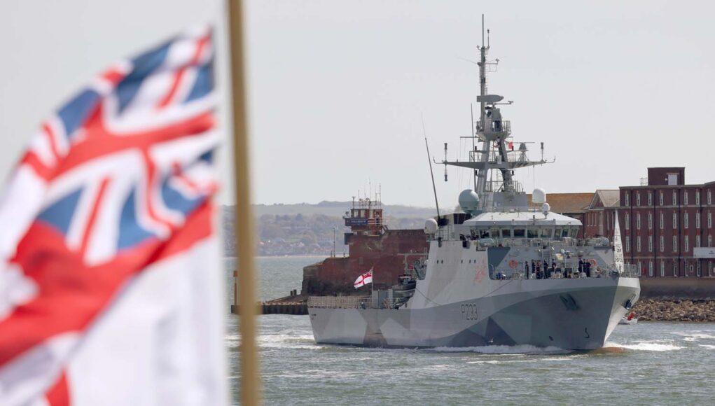 HMS Tamar Comes Back To Portsmouth