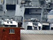 Harrier spotted on deck of carrier HMS Prince of Wales