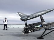 British aircraft carrier launches jet powered drones
