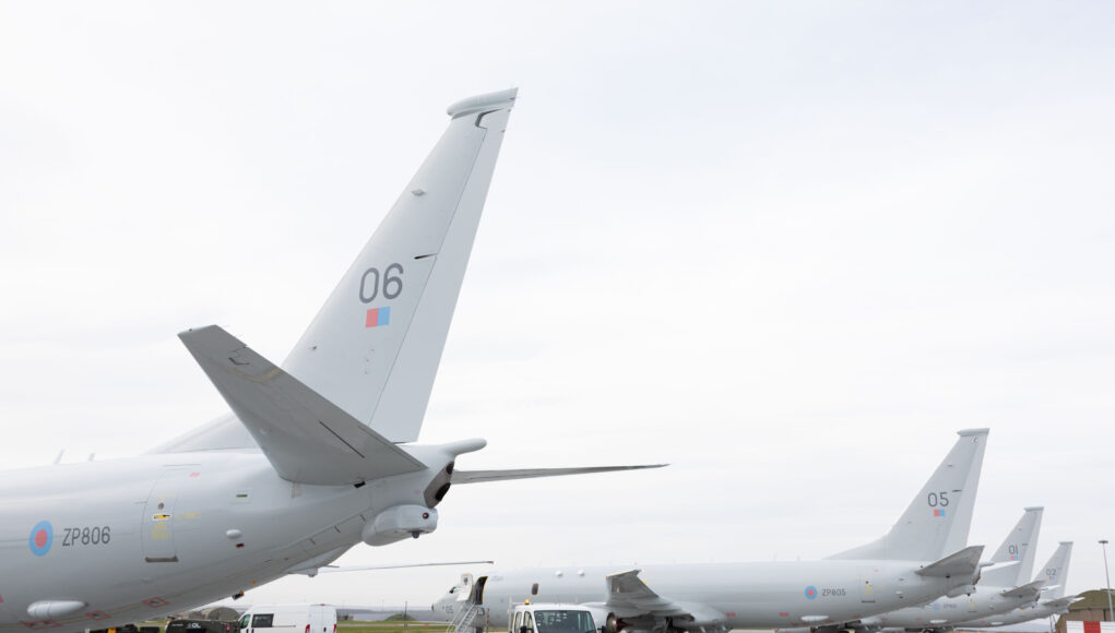 P-8A Poseidon Maritime Patrol Aircraft ZP806 Arrives at RAF Lossiemouth.