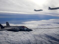 British jets ‘grapple with’ American fighters and bombers over North Sea