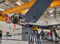 UK built V-tail fitted to Protector drones