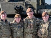 Deployed British Army tank crewed entirely by reservists