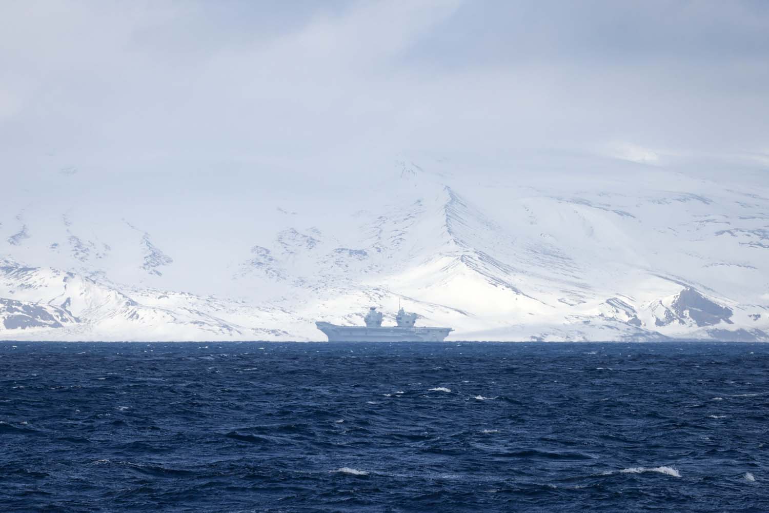 HMS Prince of Wales visits Jan Mayen