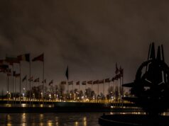 NATO HQ goes lights out in solidarity with Ukraine