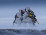 British Commandos take part in daring Arctic parachute jump