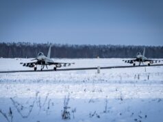 NATO aircraft conduct close air support training in Baltics