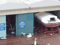 New frigate coming together at BAE shipyard in Glasgow