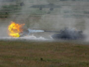 British tanks demonstrate firepower
