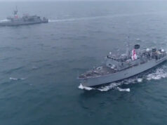 British and Irish naval vessels work together