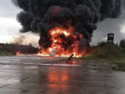 Ukrainian drone attack destroys Russian bomber at air base