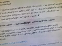 Twitter fact checks Ruth Wishart Trident tweet