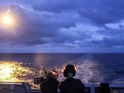 British aircraft carrier ‘opens fire’ in the Atlantic