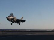 F-35 lands ‘backwards’ on British carrier