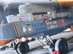 Ukraine missile painted with ‘From Paris with love’