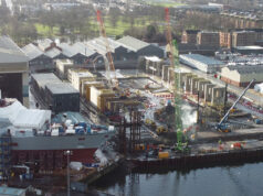 Timelapse shows year of progress on Glasgow frigate factory