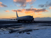 British Poseidon maritime patrol aircraft trains in Iceland