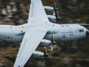 Footage shows transport aircraft flying through Mach Loop