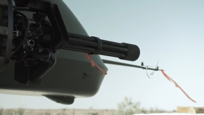 Large drone lands on tank trail in Korean demonstration