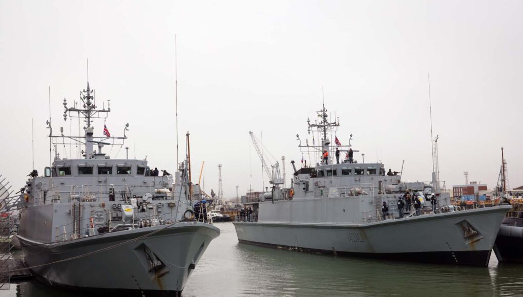 FORMER ROYAL NAVY SHIPS TRANSFERRED TO UKRAINE ARRIVE IN PORTSMOUTH FOR MULTI-NATIONAL EXERCISE