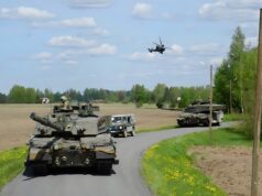 British tanks ‘demonstrate might’ on Russian border