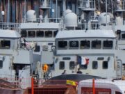 Five French naval ships arrive in Scotland