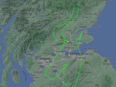 Aircraft draws womans body in sky over Scotland