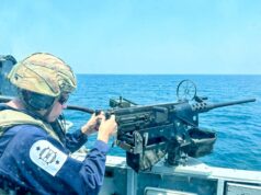 HMS Chiddingfold conducts Heavy Machine Gun training in Gulf