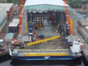 New cranes arrive for Glasgow frigate factory