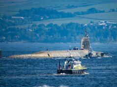 Trident submarine returns home to Scotland after long patrol