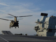 Training ‘never stops’ on Royal Navy flagship carrier