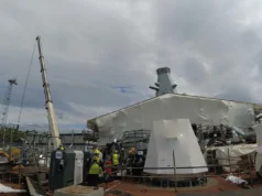 New images show British warship with new five inch gun