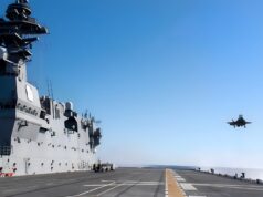 British pilot lands F-35 jet onboard Japanese ship