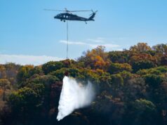 Autonomous Black Hawk drone showcases firefighting ability