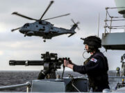 British warship ‘fights off’ hundreds of attack drones